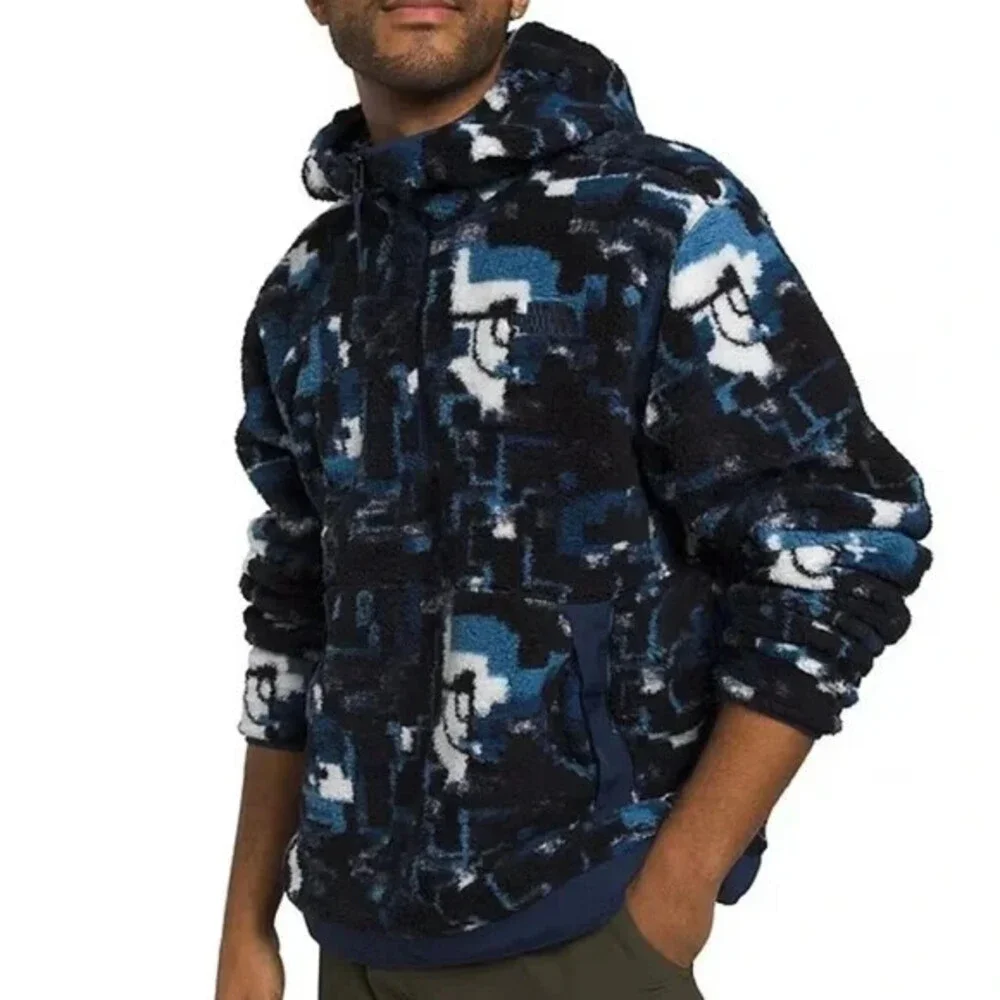 The North Face Campshire NF0A84HX Men's Summit Navy Fleece Hoodie Size S SGN608